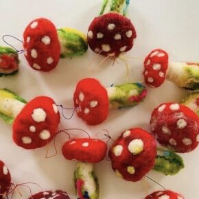 Needle Felted Mushrooms