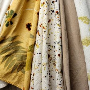 Plant Dyed Tea Towels