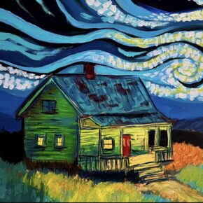 Watercolor House & Landscape